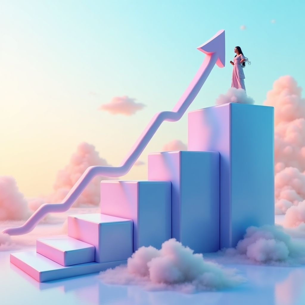 Gráficos de crecimiento financiero